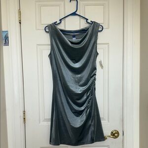 Old Navy Metallic Gray Mini Dress